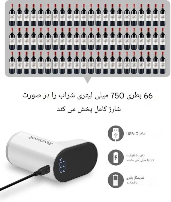 کابل Type-C همراه دستگاه سرو نوشیدنی هوشمند