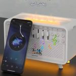 بوخور سرد نویز آرامش با چراغ‌خواب روشن روی میز